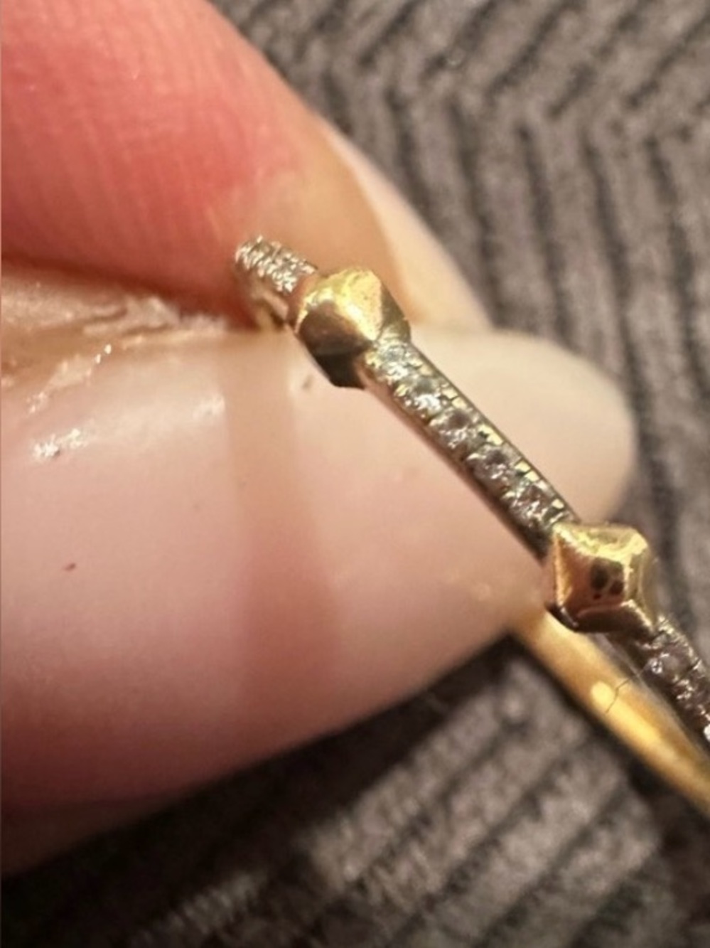Cleo Diamond 18K yellow gold stacking ring